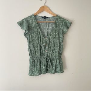 One Clothing Polka Dot Peplum Top